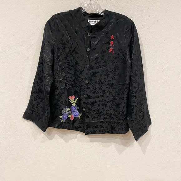 NWT Chico’s Vintage Asian Dragon Jacket Size Small - Picture 2 of 5